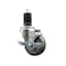 Service Caster 3.5'' Gray Poly Swivel 1-5/8'' Expanding Stem Caster with Brake SCC-EX20S3514-PPUB-TLB-158 - alternate 1